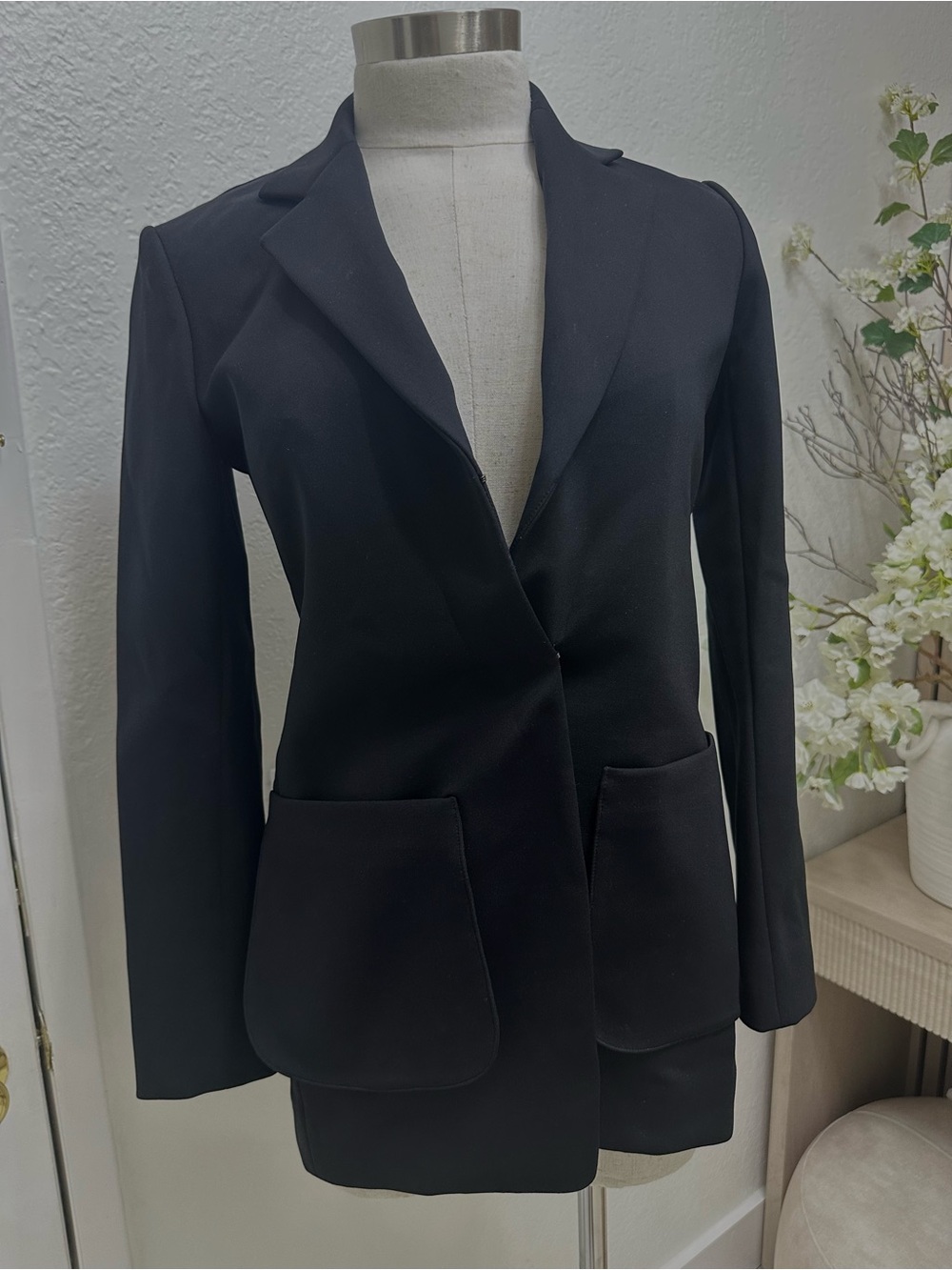 The Row Black Single-Button Pocket Blazer women